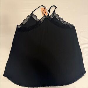 Black Lace Trim Cami Top